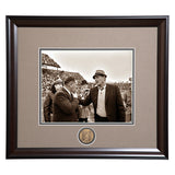 Coaching Legends Shug Jordan and Bear Bryant Framed Sepia Photo - Conversation before the Iron Bowl
