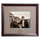 Coaching Legends Shug Jordan and Bear Bryant Framed Sepia Photo - Conversation before the Iron Bowl