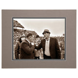 Coaching Legends Shug Jordan and Bear Bryant Framed Sepia Photo - Conversation before the Iron Bowl