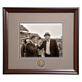 Coaching Legends Shug Jordan and Bear Bryant Framed Sepia Photo - Conversation before the Iron Bowl