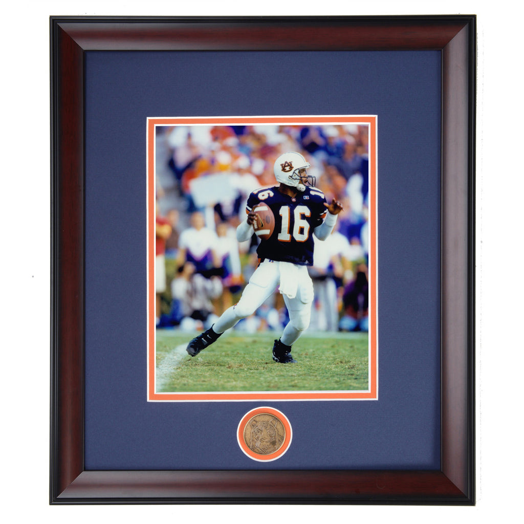 Cam Newton Autographed and Framed White Auburn Jersey