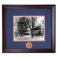 Auburn College Street 1910 Vintage Framed Photo Historical Landmark
