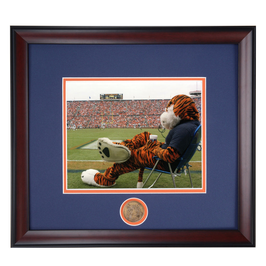 Auburn  酋長 sporeling② Auburn Tiger Mascot Aubie in Jordan Hare Stadium watching another