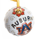 Auburn Tigers White Cloisonné Ornament