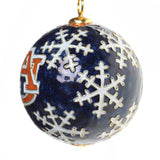 Auburn Snowflake Navy Cloisonné Ornament