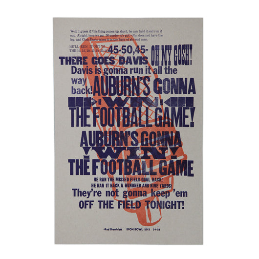 The Call Letterpress Poster Unframed, natural