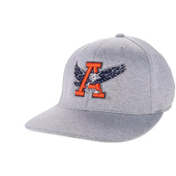 Back 9 Adjustable Auburn Heather grey w/EAGLE A VAULT LOGO