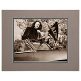 Auburn Bygone Days Woman with Pennant Framed Photo