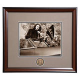 Auburn Bygone Days Woman with Pennant Framed Photo