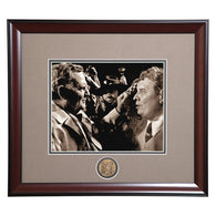 Auburn Football Coaching Legend Shug Jordan Speaks with Paul Bear Bryant after Iron Bowl Framed Photo