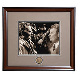 Auburn Football Coaching Legend Shug Jordan Speaks with Paul Bear Bryant after Iron Bowl Framed Photo