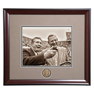 Coaching Legends Shug Jordan and Bear Bryant Framed Photo- Conversation prior to the Iron Bowl