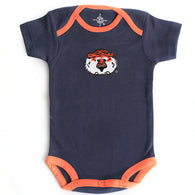 Navy and Orange Onesie with Aubie Face