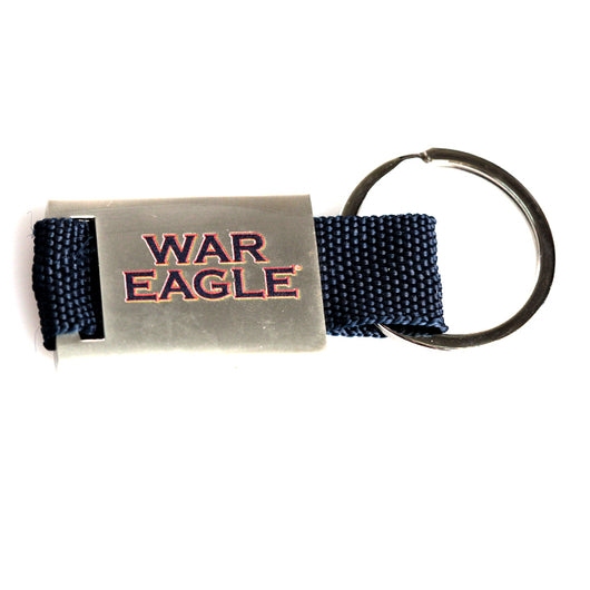 War Eagle Navy Fabric Keychain