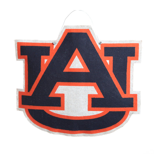 AU Logo Burlap Door Hanger