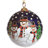 Auburn Snowman Cloisonne Ornament