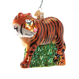 Tiger Prowl Blown Glass Christmas Ornament