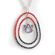 Auburn Crystal Logo Loop Necklace
