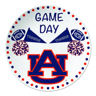 Auburn Gameday Round Plate