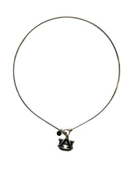 Navy AU Logo Choker Necklace
