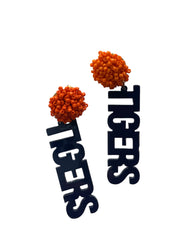 Tigers Letter and Pom Pom Earring