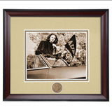 Auburn Bygone Days Woman with Pennant Framed Photo