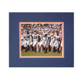 Auburn Tigers 2007 Victory over Florida, Wes Byrum Celebrating The Kick with a Gator Chomp Framed Photo