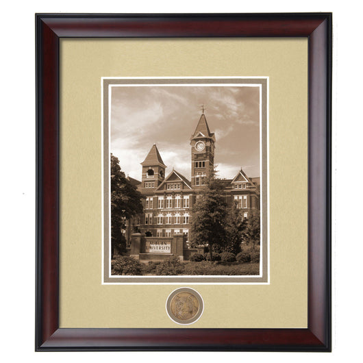 Auburn Landmark Samford Hall Framed Photo in Sepia