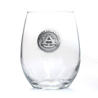 Stemless Wine Glass with Pewter AU Logo
