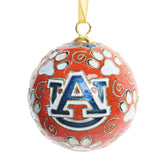 Auburn Paw Orange Cloisonné Ornament