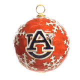 Auburn Snowflake Orange Cloisonné Ornament