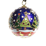 Auburn Cloisonne Christmas Ornament with AU and Christmas Trees