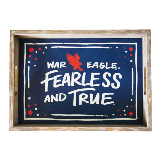 Rectangle Fearless and True Wooden Tray