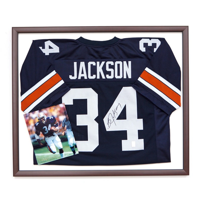 Bo Jackson Signed Jersey And Football In Display Case for Sale in